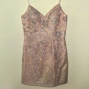 Jovani mini dress - size 4 - Blush pink